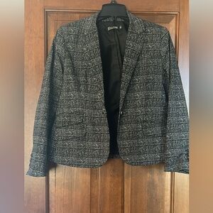 Zara Black and White Women's Blazer